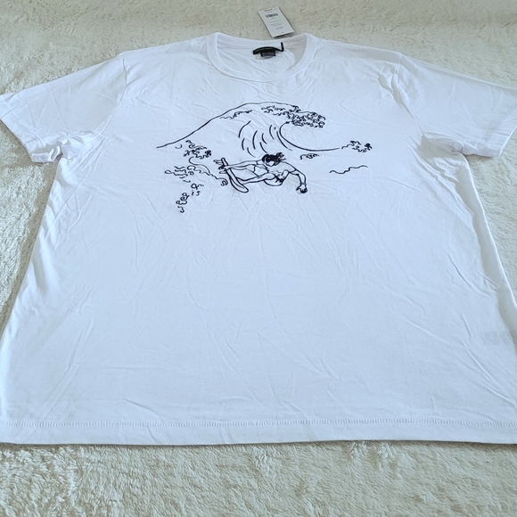 French🇫🇷 Connection "USA🇺🇲 Surfer"🏄‍♂️ Embroidered🪡 Tee👕 - NWT - Picture 12 of 14